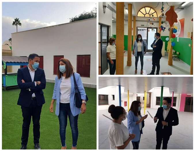 Imágenes de la visita del alcalde y vicealcaldesa a la Escuela Infantil de La Herradura/TA.
